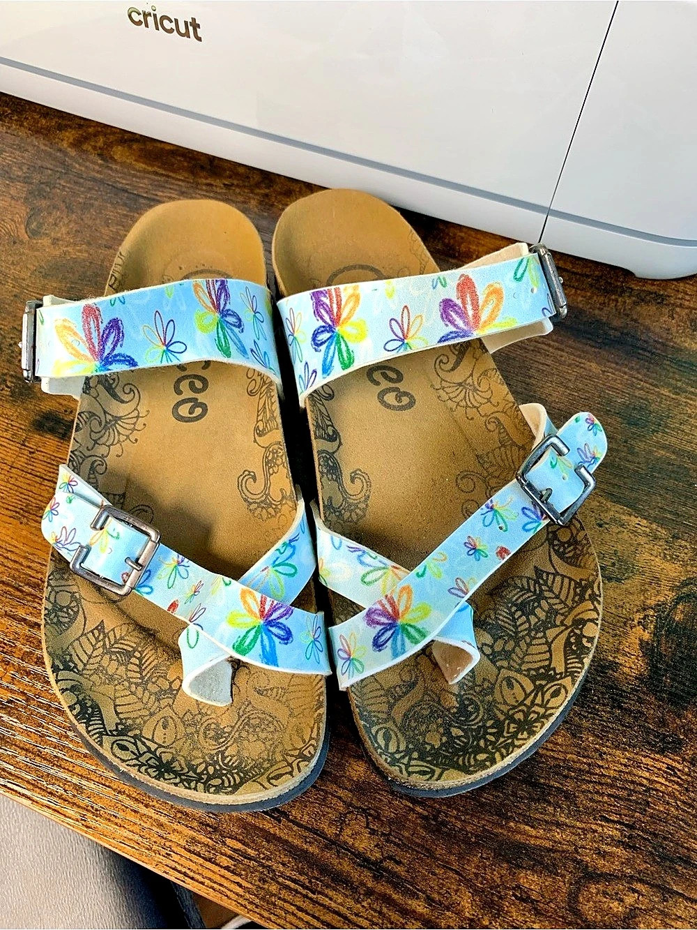 Floral Buckle Sandals